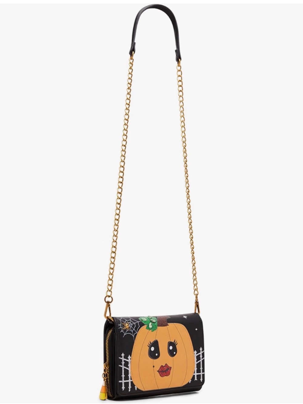 Betsey Johnson Crossbody Halloween Pumpkin Purse - Picture 2 of 8